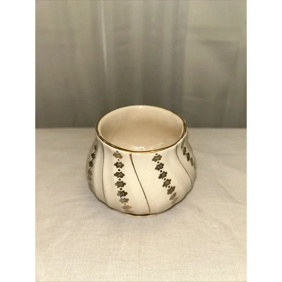 Vintage Sadler Creamer And Sugar Ivory And Gold #3403 Art Deco Made In England - Picture 2 of 6